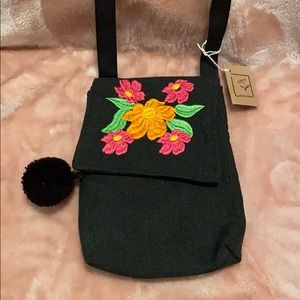 Women’s Hand made embroidered side pouch  purse